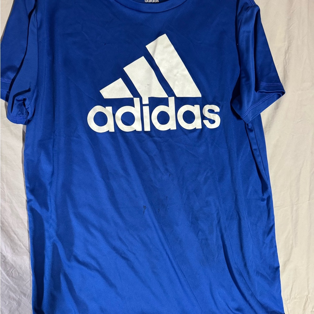 adidas Royal Blue Tee with White Logo